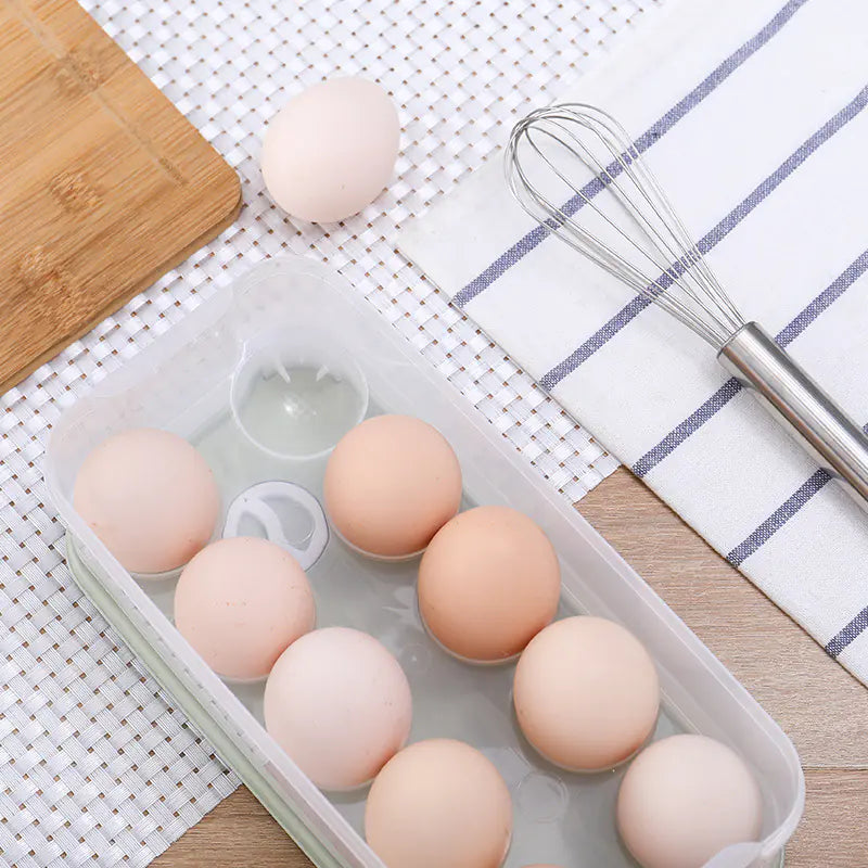 Transparent Multi-Layer Egg Storage Box with Lid