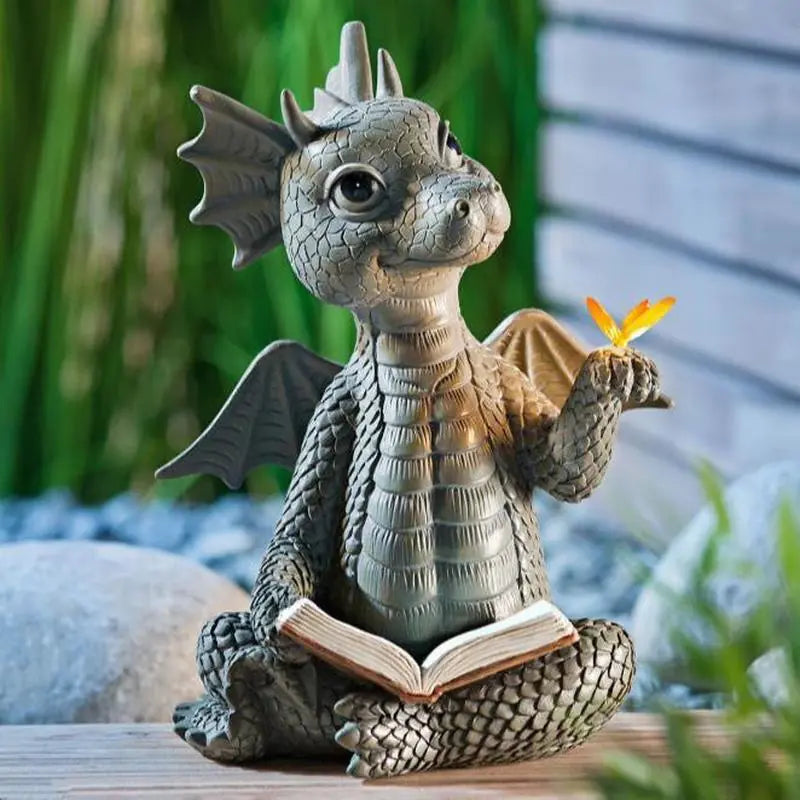 Cute Little Dragon Dinosaur Resin Garden Decoration