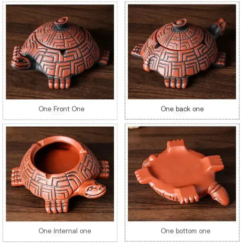 Creative Vintage Purple Sand Ashtray with Lid