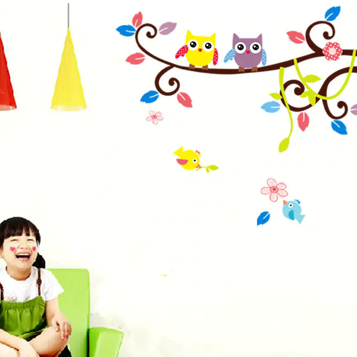Owl Wall Stickers for Bedroom Background Decor