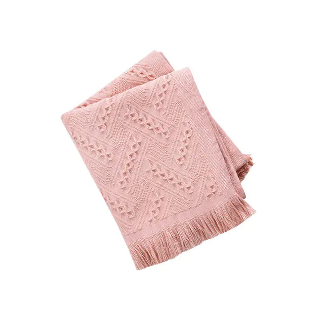 Solid Color 100% Cotton Towel with Check Pattern (1 Piece)