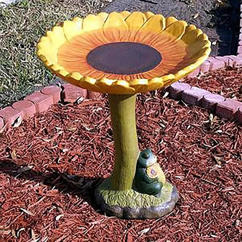 Adorable Frog Bird Bath Statue for Colorful Gardens
