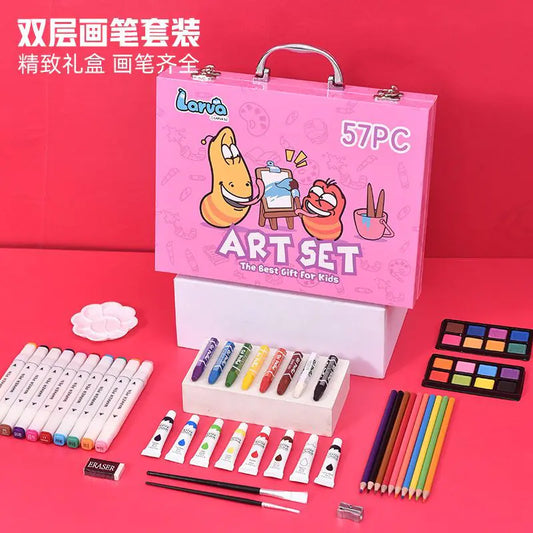 Authorized Larva 57PC Kids Drawing Marker Set