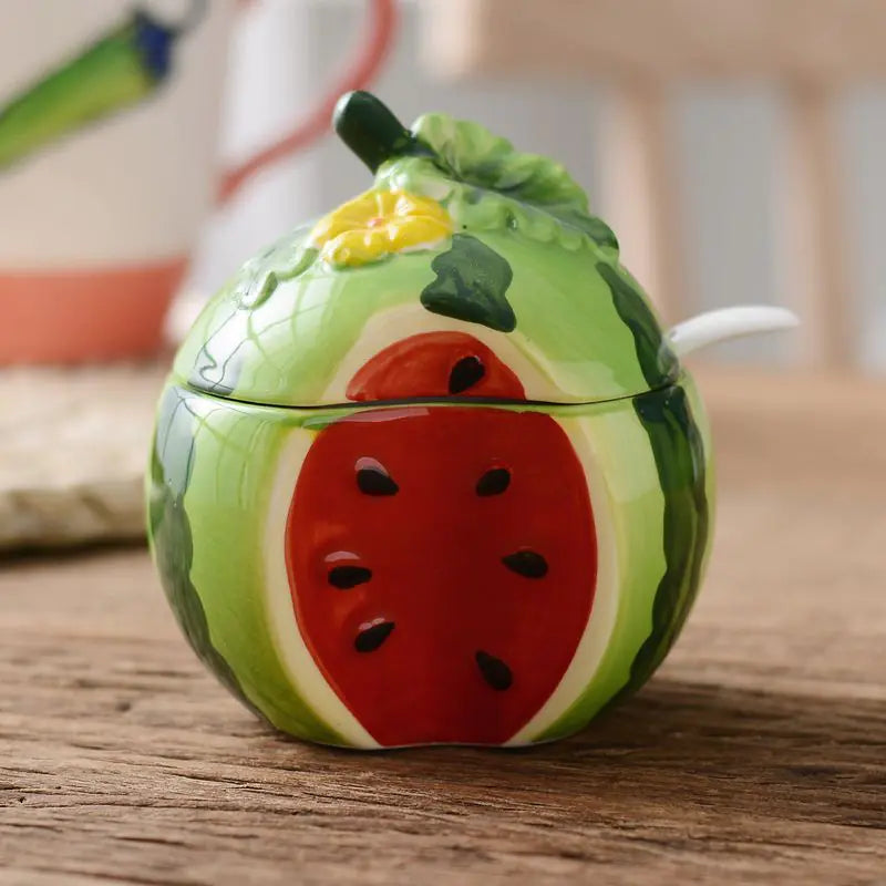 Japanese Ceramic Seasoning Jar Set for Kitchen Use