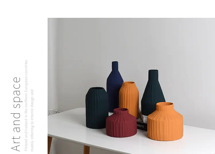 Modern Minimalist Ceramic Vase for Nordic Home Decor