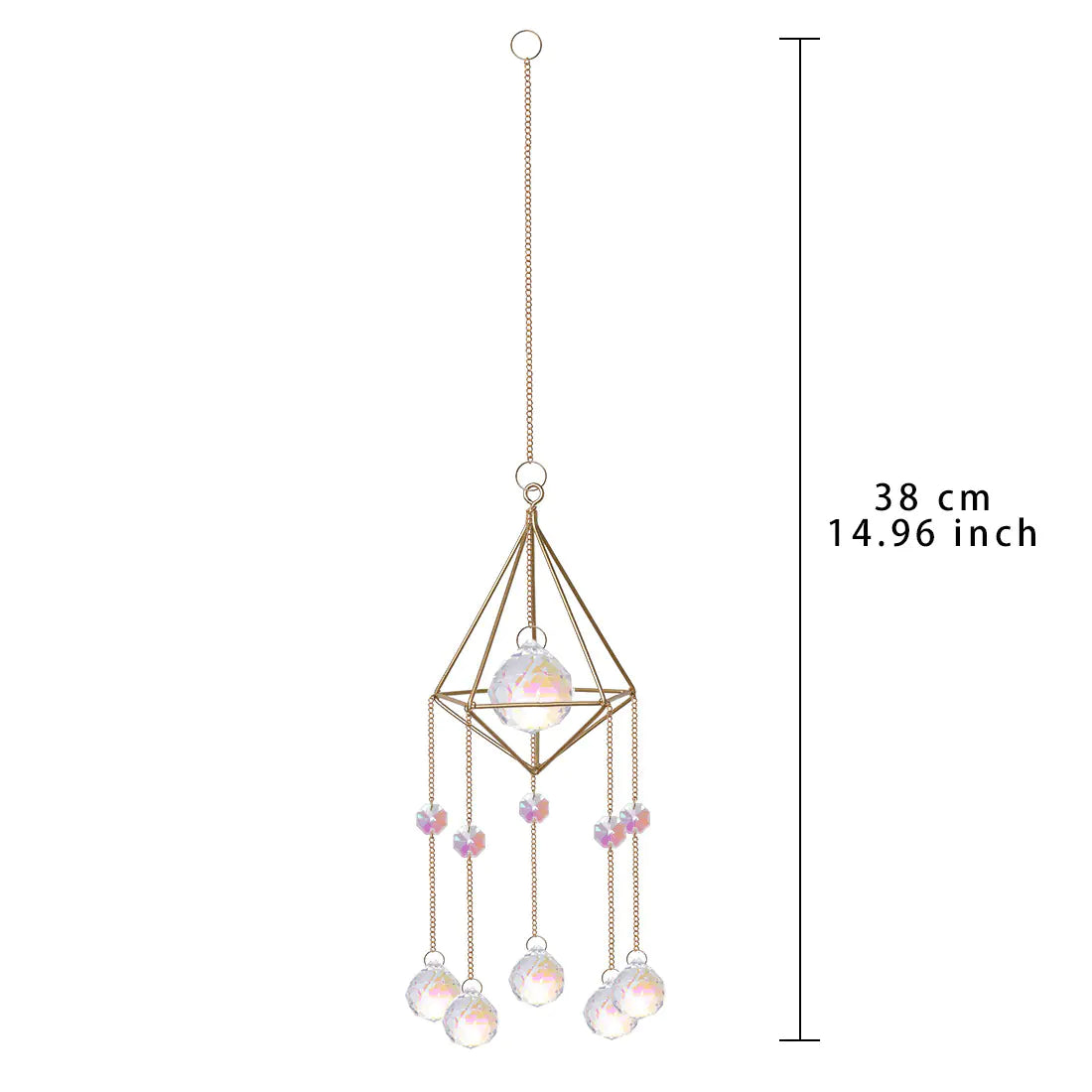 Gold Lotus Air Rack Sun Catcher Crystal Ornament