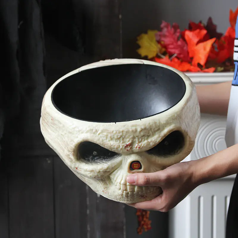 Quirky Candy Bowl with Skull Pumpkin Decoration
