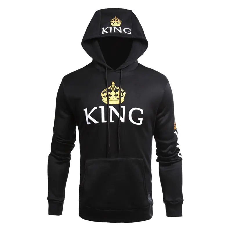 Queen King Printed Hoodie Couple Sweatshirt (Long Sleeve)