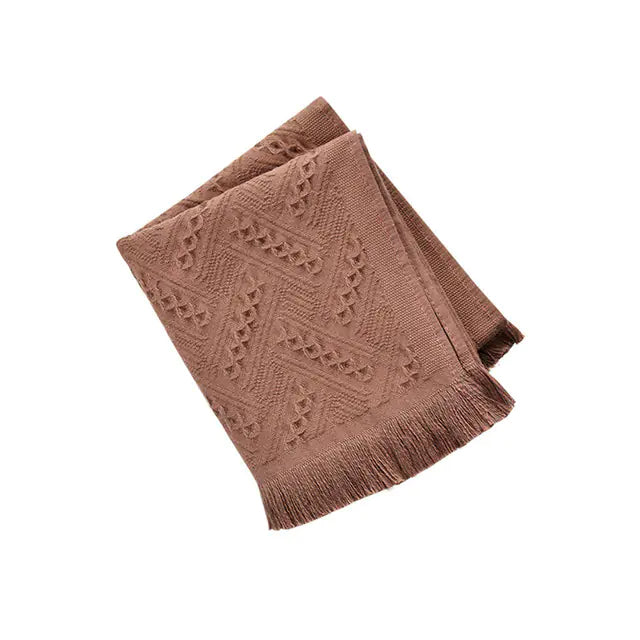 Solid Color 100% Cotton Towel with Check Pattern (1 Piece)