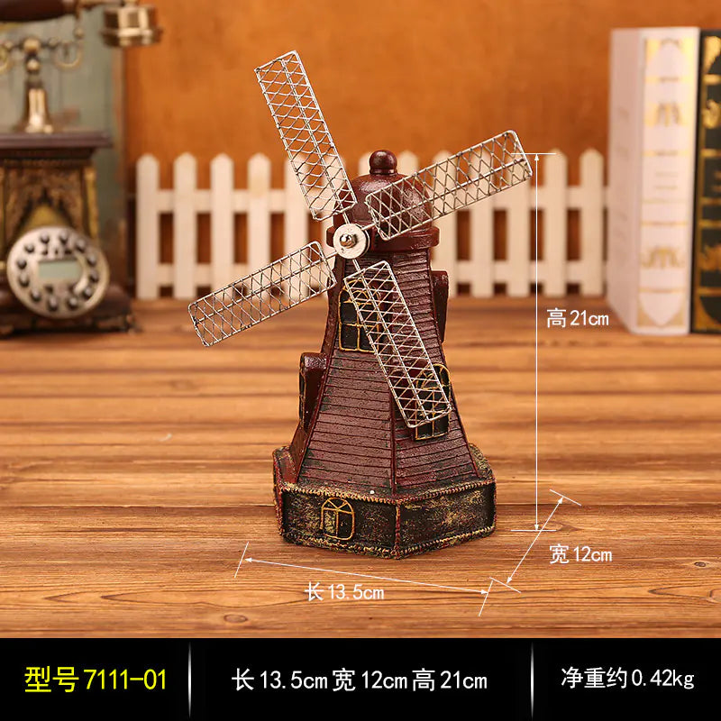 Creative Dutch Windmill Resin Gift and Home Decor