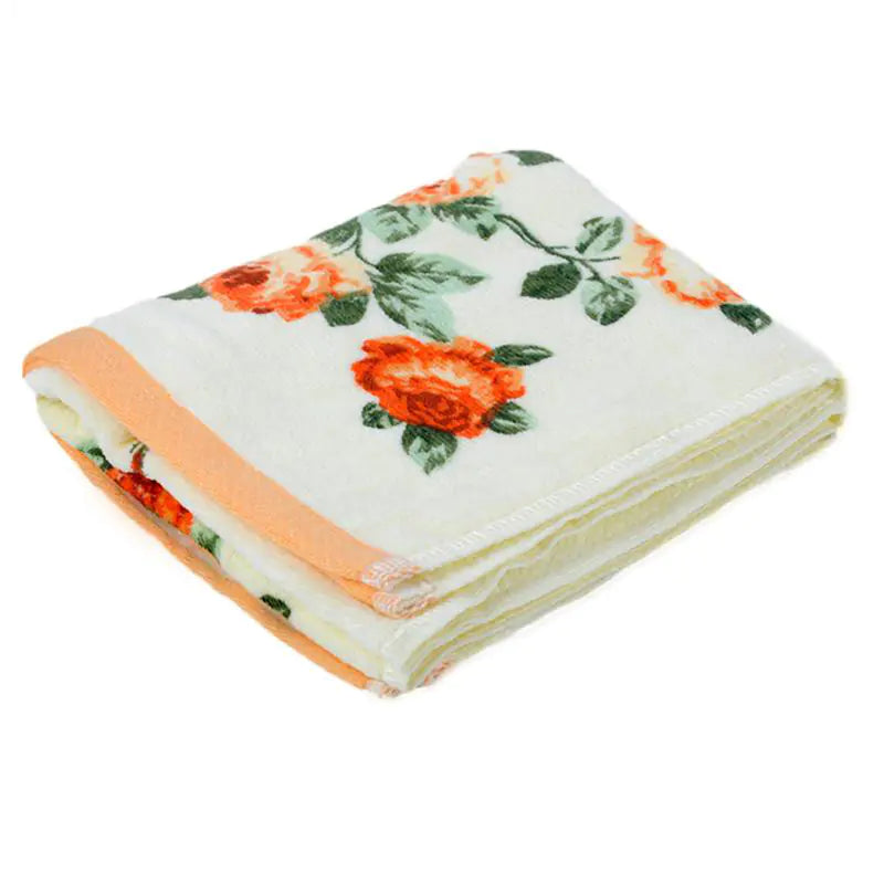 Soft Peony Printed Quick-Drying Bath and Face Towel