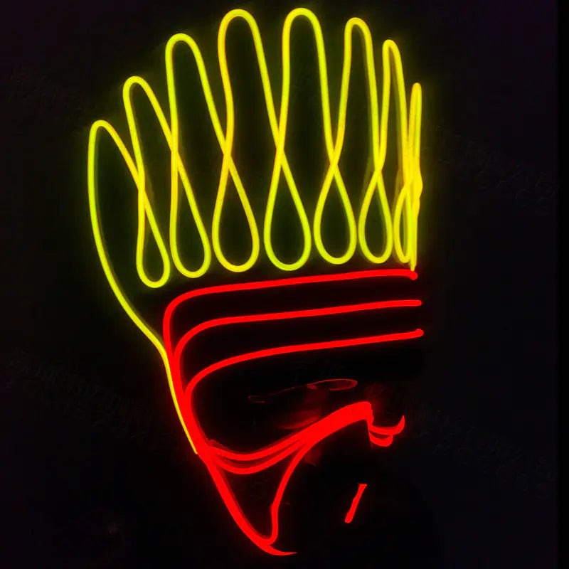 Glow Mask for Halloween Dance & Stage EL Costume