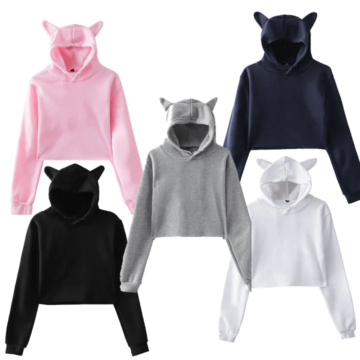 Custom Cat Ear Hoodie, Personalized Sweatshirt