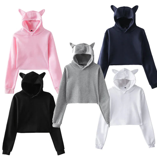 Custom Cat Ear Hoodie, Personalized Sweatshirt