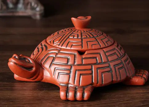 Creative Vintage Purple Sand Ashtray with Lid