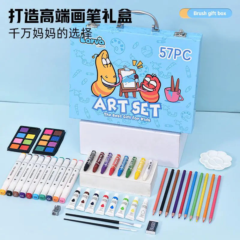 Authorized Larva 57PC Kids Drawing Marker Set