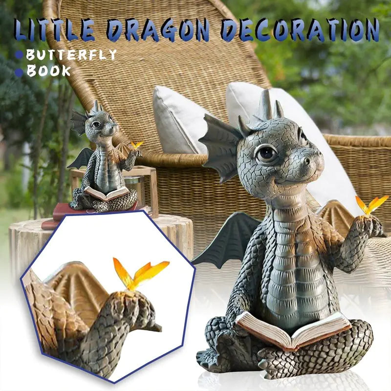 Cute Little Dragon Dinosaur Resin Garden Decoration