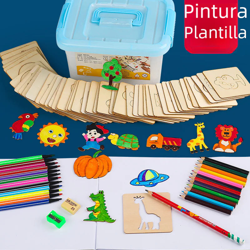 Hollow Painting Template Tool Set for Kids' Learning
