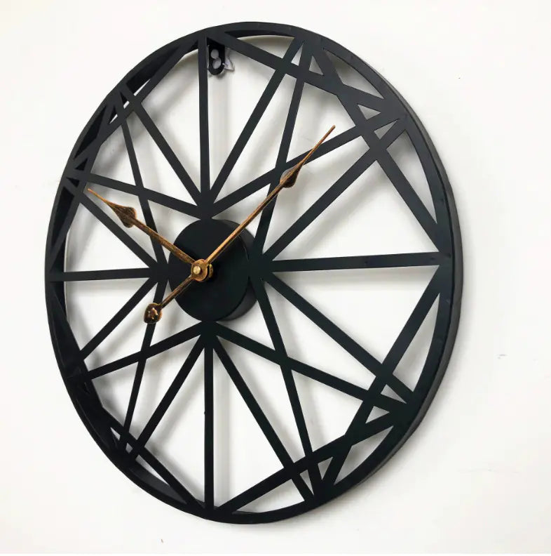 European Style Iron Wall Clock - Silent Design