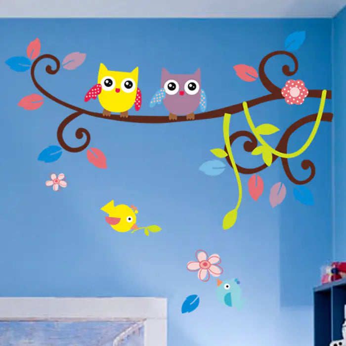 Owl Wall Stickers for Bedroom Background Decor