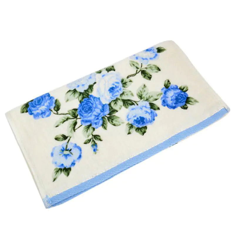 Soft Peony Printed Quick-Drying Bath and Face Towel